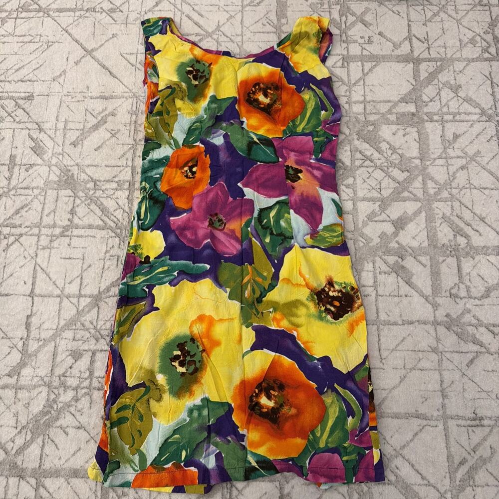 Jams World Dress Womens XS Sleeveless Poppy‎ Floral A-line Pockets Hawaii Dress